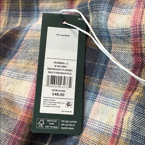 Alpine Design Women’s mid weight flannel multi Nashua plaid - Picture 5 of 5